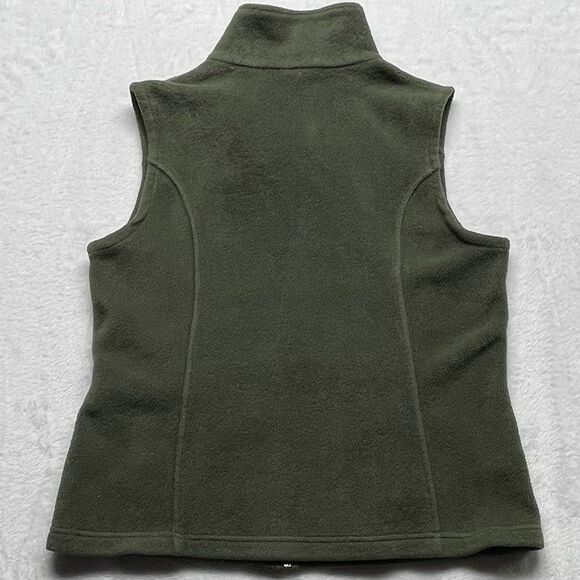 Columbia Benton Springs Fleece Vest Women’s Mock Neck Full Zip Forest Green Lg - Picture 7 of 12
